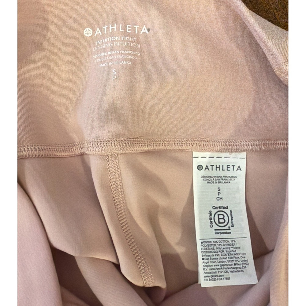 Athleta Intuition Ultra High Rise Cotton Tight-Pink-Size S - Picture 4 of 6